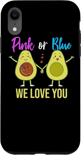 Vista 25 de Pink Or Blue Parents Gender Reveal Baby Shower Party Avocado Case for iPhone 17