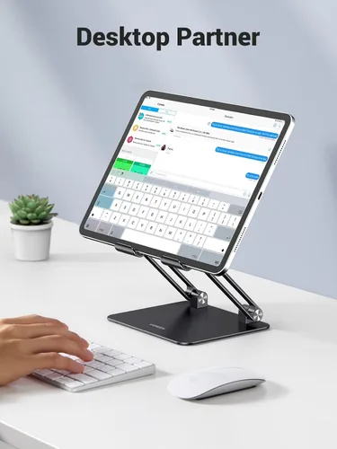 Vista 3 de UGREEN Soporte para Tableta para Escritorio con Doble Varilla de Soporte de Aluminio Ajustable Multi-Ángulo Accesorios de Oficina en Casa Compatible