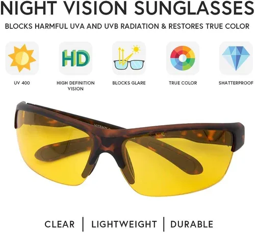 Vista 3 de VITENZI gafas de sol de conducción visión nocturna gafas de sol envueltas alrededor de deportes Roma