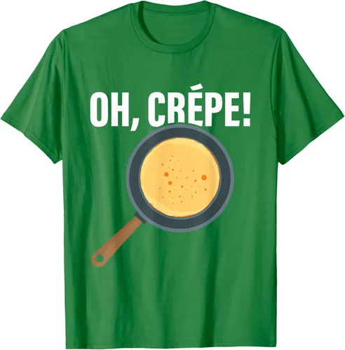 Vista 4 de Divertido juego de palabras "Oh, Crepe!" para crepes y pasteleros, Negro