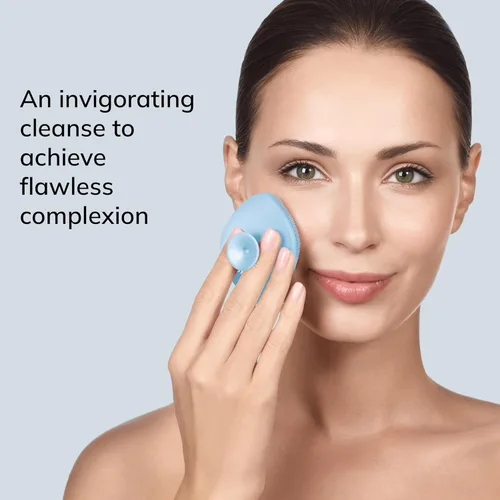 Vista 3 de GESKE SmartAppGuided Cepillo facial profesional 4 en 1 Mango de silicona suave para una limpieza suave Cuidado de la piel de rutina Aguamarina
