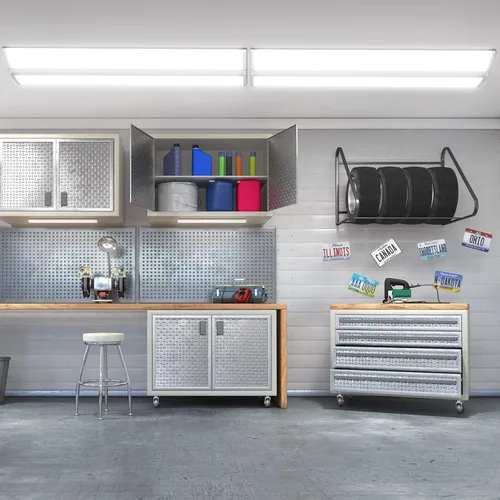 Vista 8 de ANTLUX Lámpara LED de 4 pies, 50 W, 5600 lm, luz LED lineal de montaje empotrado, 4000 K, 4 pies, lámparas LED de techo de cocina para sala