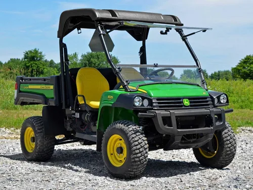 Vista 4 de SuperATV Parabrisas Abatible 3 en 1 de Servicio Pesado Resistente a Rayones Compatible con Modelos John Deere Gator HPX y XUV Se Puede Configurar