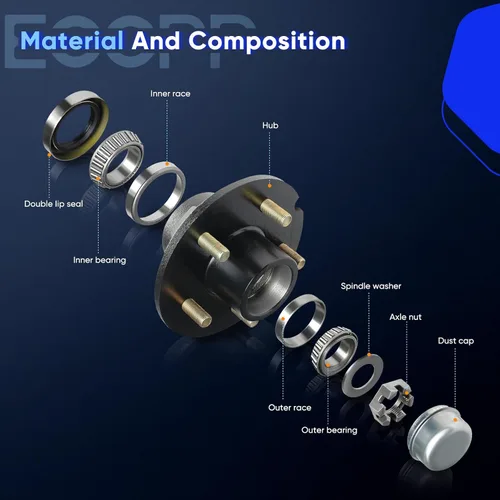 Vista 3 de ECCPP Par de unidades de montaje para cubo de rueda trasera izquierda y derecha para Nissan con 5 lengüetas para Nissan para Maxima 2004-2008 5