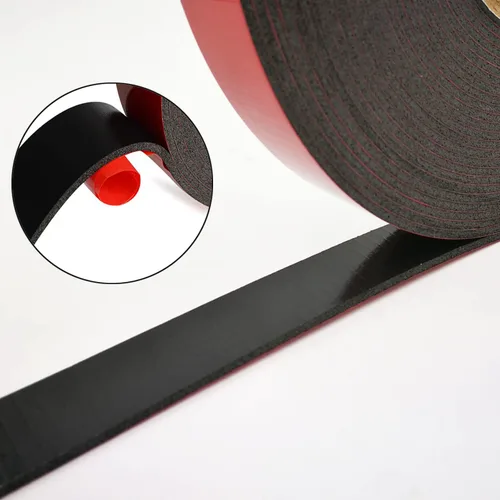 Vista 2 de LLPT Cinta adhesiva de espuma doble cara de 1 pulgada x 50 pies, adhesiva duradera, resistente a la intemperie para rellenar huecos, adjuntar, unir