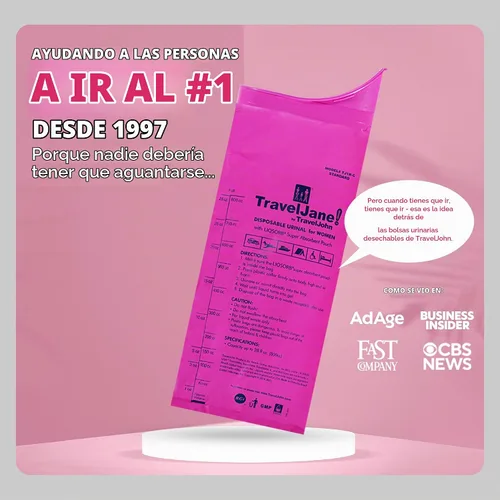 Vista 7 de TravelJane Disposable Urinal Bags – Leakproof – (TJ1R-C)