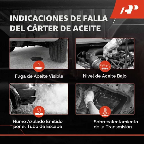Vista 9 de A-Premium - Bandeja de aceite de transmisión con tapón de drenaje