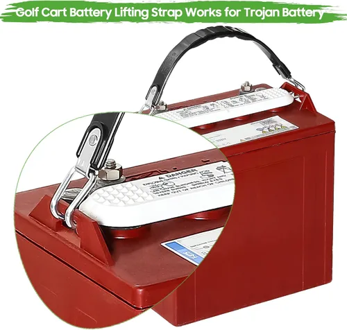 Vista 3 de 10L0L Correa de elevación de batería para carrito de golf, funciona para baterías de celdas profundas de Troya, correa universal de celda profunda