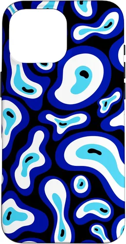 Vista 19 de Malvado de ojo turco Groovy Swirl patrón Good Vibes teléfono caso para iPhone 17