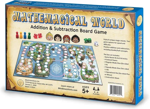 Vista 6 de Mundo Matemágico - Juego de Mesa de Matemáticas de Adición y Sustracción para Niños, 2-4 jugadores, Edades 5+ y Perfecto para Escuela en Casa
