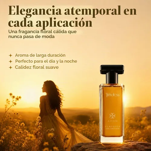 Vista 2 de Timeless by Avon Cologne Spray 1.7 oz Mujeres Cologne for Women & Men — Long-Lasting Floral Perfume with Bergamot, Jasmine & Patchouli — Clean