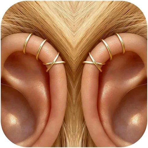 Vista 8 de Ear Cuffs Non Piercing Ear Cuff Earrings for Teen Girl Gifts Trendy Stuff