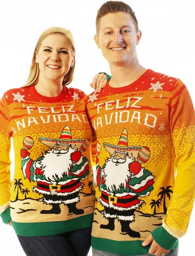 Vista 6 de Ugly Christmas Party - Suéteres llamativos de Navidad, unisex, suéter divertido de un reno