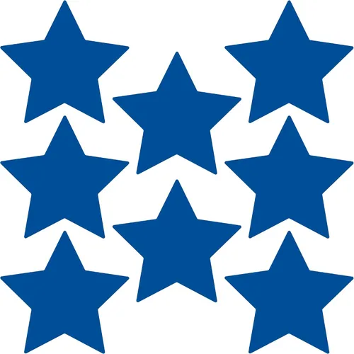 Vista 30 de LiteMark Calcomanías de vinilo mate extraíbles con diseño de estrella Blanco