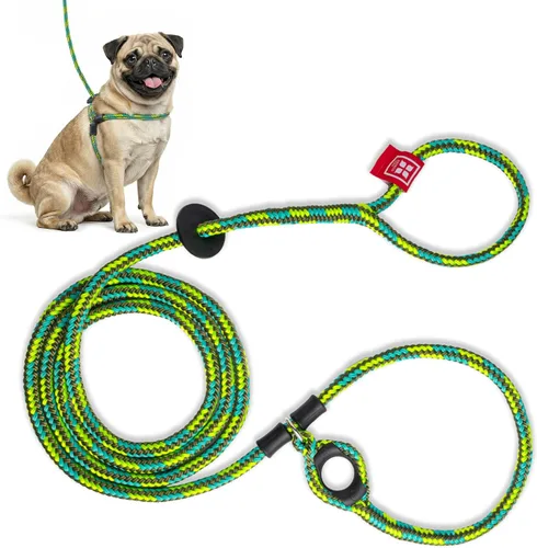 Vista 22 de Harness Lead Juego de arnés y correa para perro sin tirones, arnés antitirones para todas las razas y tamaños, diseño de cuerda acolchada de una