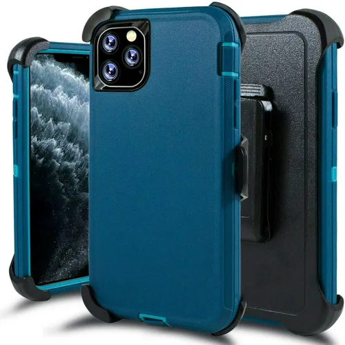 Vista 13 de Defender - Funda protectora compatible con iPhone 12 Pro Max, funda híbrida a prueba de golpes, diseño de doble capa, cubierta dura diseñada