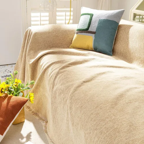 Vista 55 de VClife Funda para silla con acento azteca bohemio de 59 x 71 pulgadas, funda reversible y lavable de felpilla para sillón, color marrón castaño
