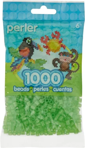 Vista 2 de Perler Cuentas fusibles para manualidades, 1000 piezas, purpurina transparente