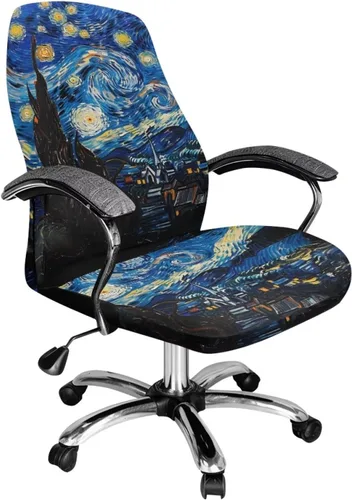 Vista 48 de 250 Years of Glory - Funda para silla de trabajo con diseño de águila calva, diseño de margarita y bandera estadounidense, funda giratoria acolchada