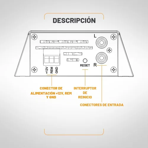 Vista 4 de Banda Audioparts Procesador de señal digital serie X AIR, 32 bits/96 khz, control Bluetooth y APP, ecualizador de 19 bandas, 2 entradas (X6 AIR)