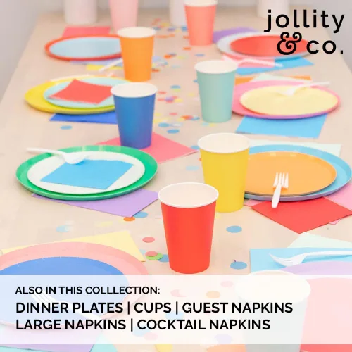 Vista 3 de Jollity & Co Platos de Postre Shade - Paquete de Papel Negro Ónix de 8 para Pastel - Platos Desechables de Fiesta para Baby Showers, Aniversarios