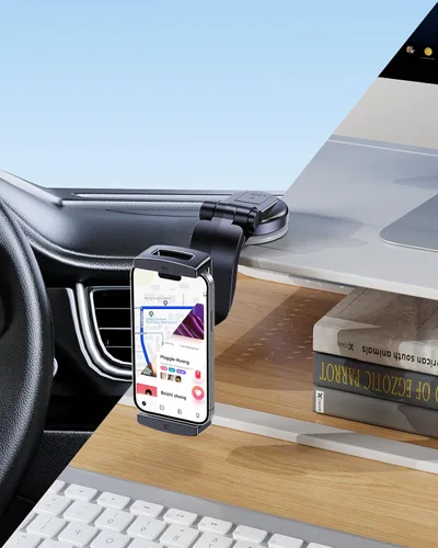 Vista 8 de Soporte de teléfono para tablero de automóvil, [brazo ajustable de 180°] Z Fold 7 6 5 4 3 2 accesorios para parabrisas de salpicadero, soporte