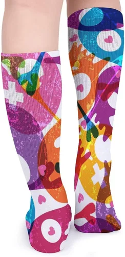 Vista 5 de Sport Socks Dress Decor Socks Comfortable And Breathable Socks