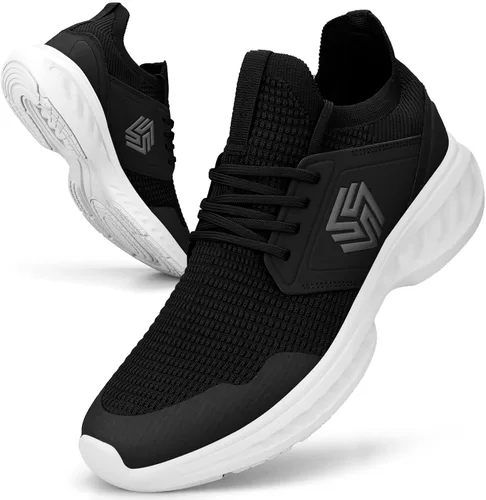 Vista 3 de Giniros Mens Running Shoes Slip On Walking Shoes Non Slip Work Shoes Comfy Breathable Lightweight Fashion Tennis Gym Sneakers