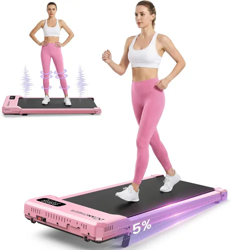 Vista 10 de ANCHEER Caminadora para caminar con inclinación – Cinta de correr para debajo del escritorio con placa de masaje por vibración, 2.5 HP compactas