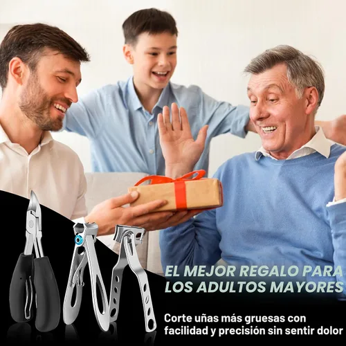 Vista 7 de Cortauñas para adultos mayores de uñas gruesas, Aucurwen cortauñas de alta resistencia para uñas gruesas de adultos con mango largo, juego