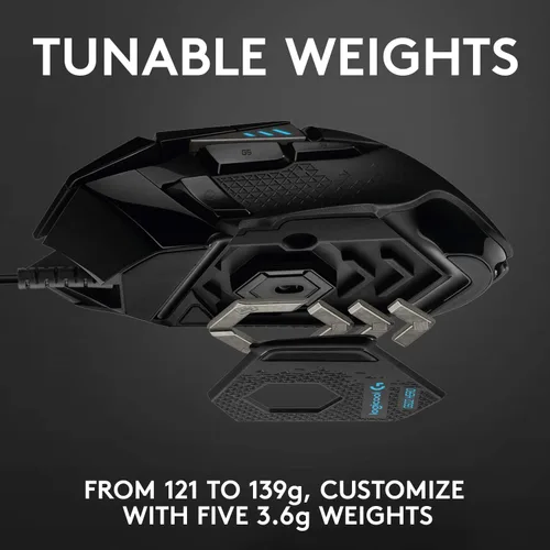 Vista 4 de Logitech G413 Teclado mecánico retroiluminado para juegos con USB Passthrough Carbon & G502 Hero High Performance Gaming Mouse
