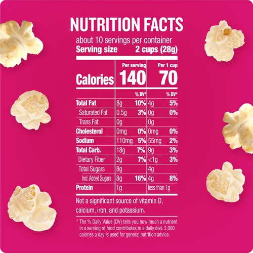 Vista 2 de Angie's BOOMCHICKAPOP - Palomitas de maíz dulces y saladas Kettle Corn, sin gluten, tamaño de fiesta, 10 onzas