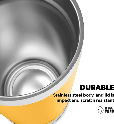 Vista 5 de DOMETIC Vaso Térmico, Acero Inoxidable, Aislado al Vacío con Tapa de Función de Ajuste a Presión Resistente a Salpicaduras (Mango, 10 Oz)