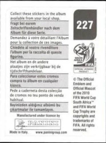 Vista 2 de 2010 Panini FIFA World Cup Stickers #227 Rafik Halliche Algeria Official Soccer Album Sticker (2 inch X 1.5 Inch) in Raw Condition (NM or Better)