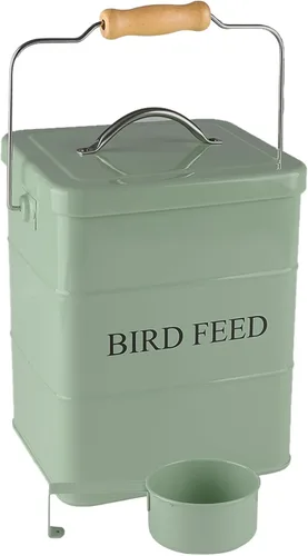 Vista 10 de Geyecete Comedero para pájaros, tarro de comida para mascotas, contenedor hermético para almacenamiento de alimentos, color negro
