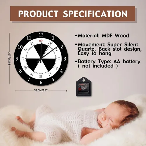 Vista 125 de Reloj de pared de guitarra acústica con aspecto de madera natural, reloj de madera rústico y elegante, 10 silenciosos, sin tictac, de cuarzo