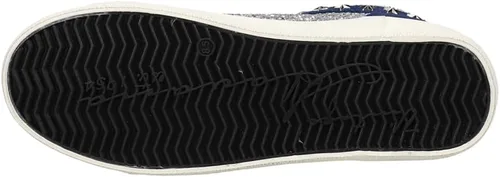 Vista 5 de VINTAGE HAVANA Mujeres Bounce Glitter Lace Up Zapatillas Casual Zapatos Casual - Azul, Plata