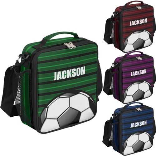 Vista 18 de Bolsa de almuerzo personalizada para niñas, niños, adolescentes, hombres y mujeres, regalo personalizado, bolsa de almuerzo de voleibol, color dorado