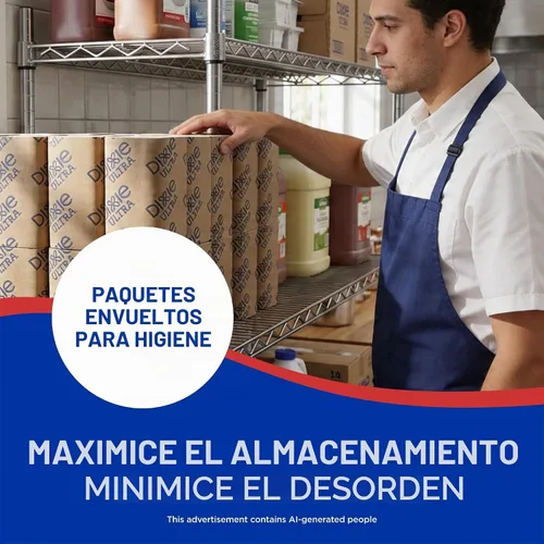 Vista 6 de Servilletas de 2 capas Dixie Ultra Interfold de recambio para dispensador de servilletas, Marrón, 6000