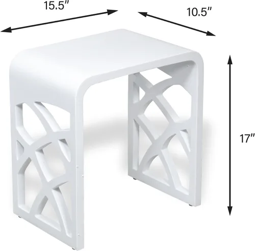Vista 2 de SolutionBased Refine M3 - Silla de ducha de baño, color blanco mate, 19 libras, silla de ducha para ducha interior, asientos de ducha para ancianos