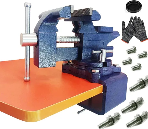 Vista 9 de MYTEC Mini Tornillo de Hogar, mandíbulas de nylon Abrazadera de Tornillo de Banco, 2.0" negro