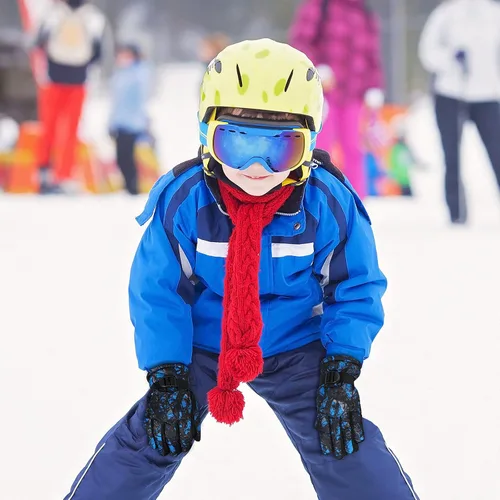 Vista 3 de SATINIOR Guantes de esquí de invierno para niños, impermeables, resistentes al viento, guantes de nieve para niños de 8 a 13 años, forro unisex