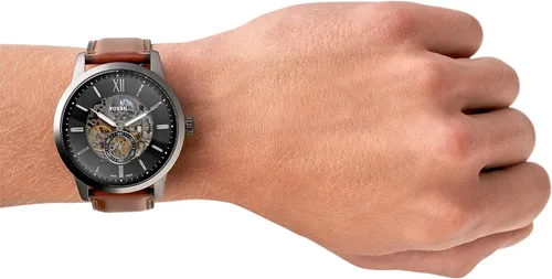 Vista 6 de Fossil - Reloj de pulsera automático y mecánico de estilo Townsman en acero inoxidable para hombre