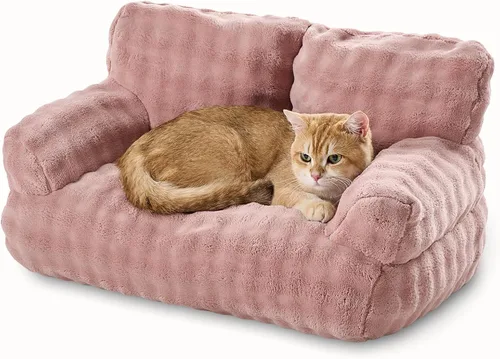Vista 11 de Sofá cama para gatos, bonito sofá para mascotas para gatos de Púrpura (Dusty Purple)