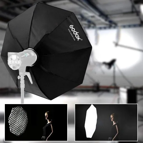 Vista 4 de Godox 55.1 in Top Octagon Grid Softbox Bowens Mount para Foto Studio Video Flash LED Iluminación