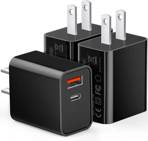 Vista 15 de Cargador de pared USB C, 100 W, 6 puertos PD rápido, bloque de carga USB C, 3USB C+3USB A, bloque de carga, adaptador de tira de alimentación tipo