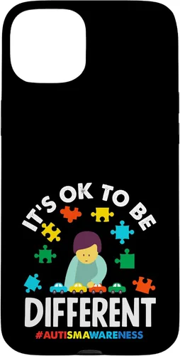 Vista 9 de Ok to Be Different Autism Awareness Puzzle Piece Ribbon Case para iPhone 17