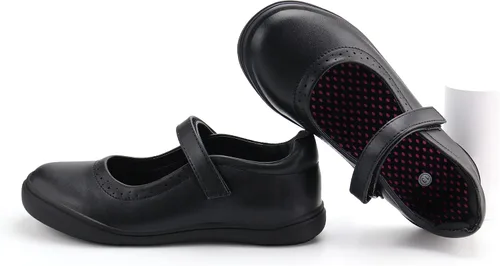 Vista 5 de JABASIC Zapatos planos Mary Jane para uniforme escolar para niñas