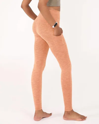 Vista 3 de Ododos - Pantalones deportivos de cintura alta para mujer con bolsillos, control de abdomen, para correr, deportes, entrenamiento, yoga