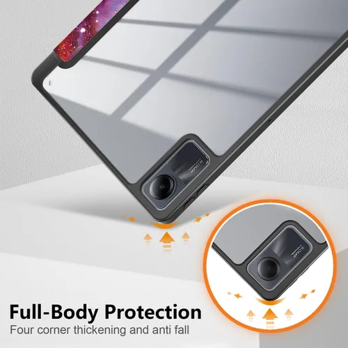 Vista 5 de Funda para Xiaomi Redmi Pad SE 11 pulgadas a prueba de golpes con carcasa trasera transparente transparente para Xiaomi Redmi Pad SE 2023 Auto